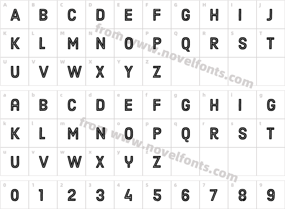 Harman Sans InlineCharacter Map