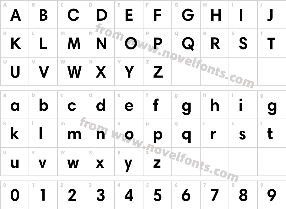 Harmonia Sans Pro Cyr BoldCharacter Map