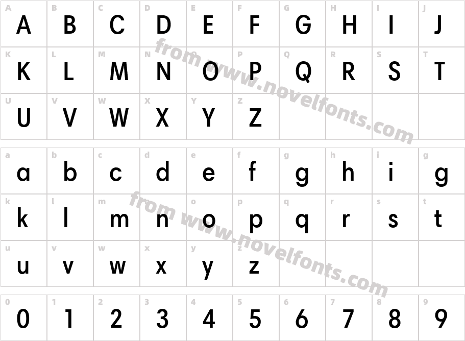 Harmonia Sans W06 Semibold CnCharacter Map