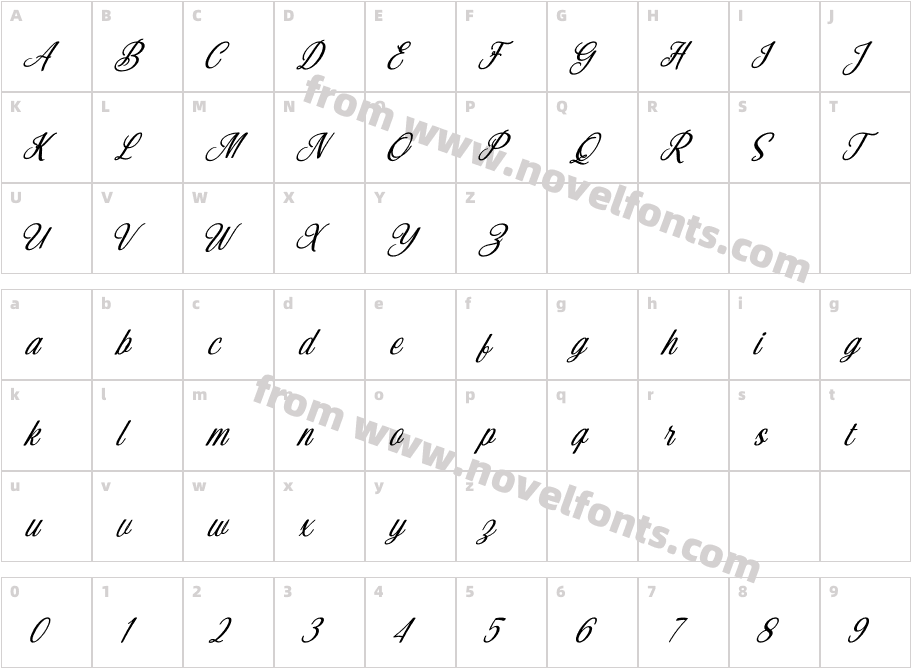Harmony AdoreCharacter Map