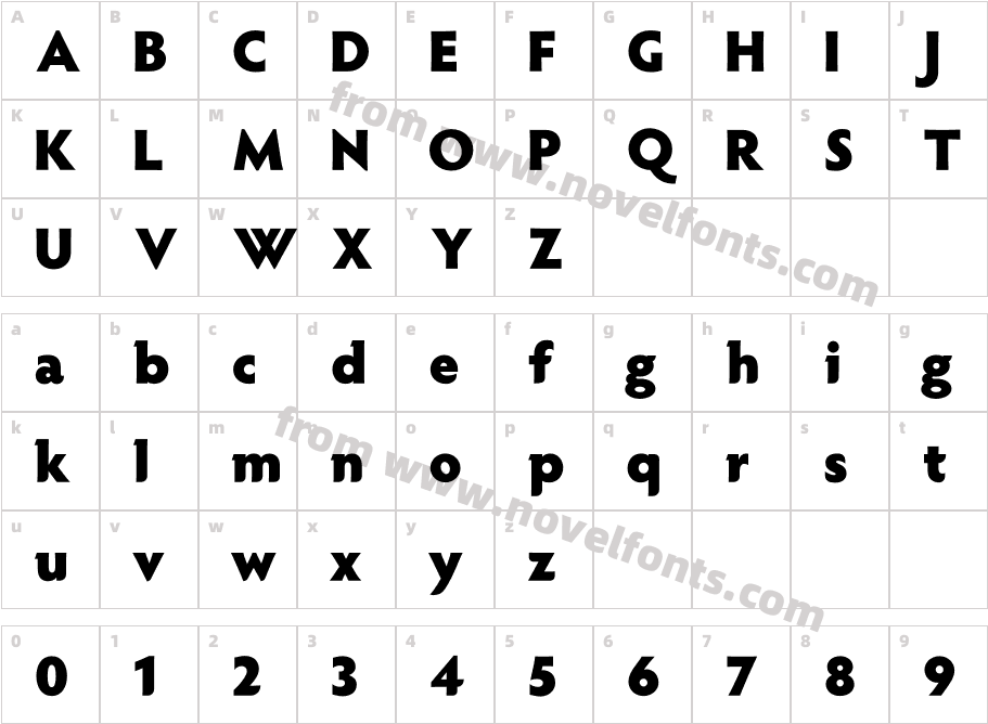 Harper BoldCharacter Map