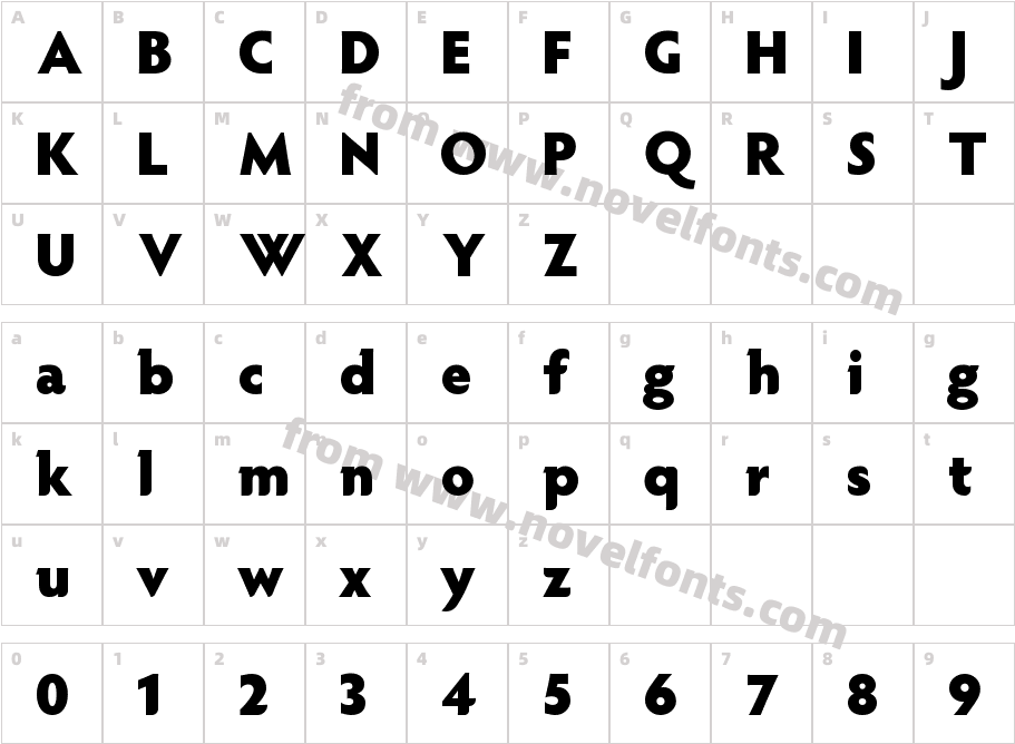 Harper BoldCharacter Map
