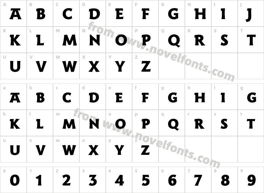 Harri Extra BoldCharacter Map