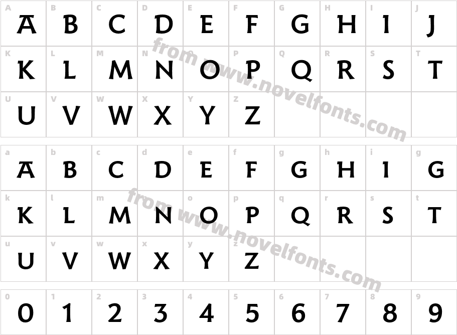 Harri MediumCharacter Map