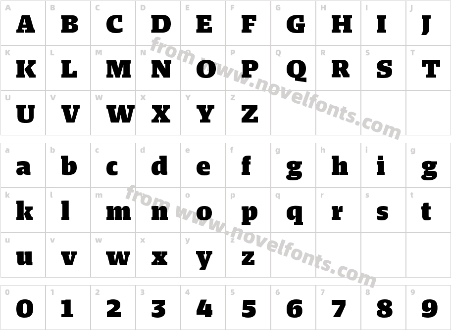 Harrison Serif Pro UltraCharacter Map