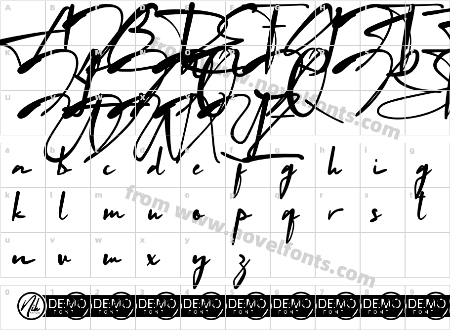 Harumjiwa Demo RegularCharacter Map