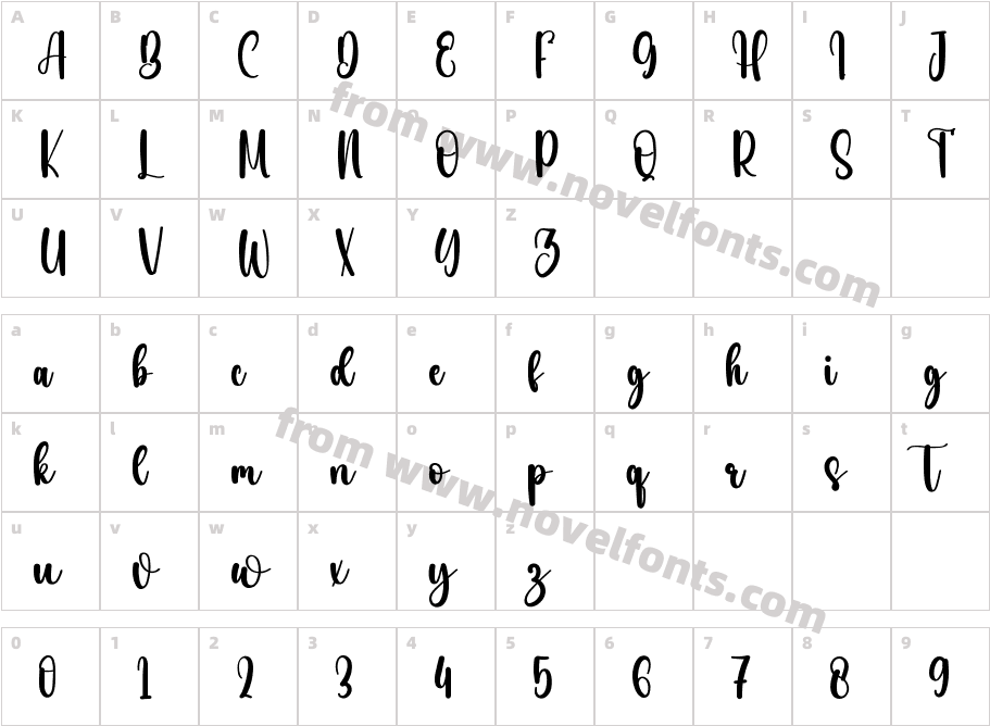 Hasten RegularCharacter Map