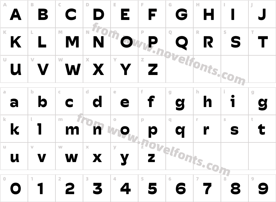 Hatch Sans BoldCharacter Map