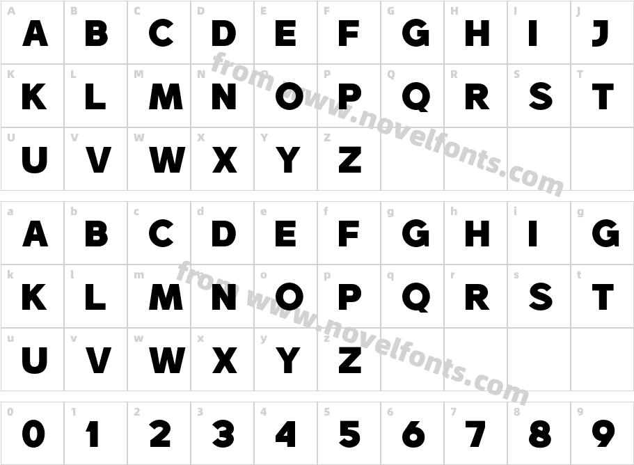 Hatsch sans RegularCharacter Map