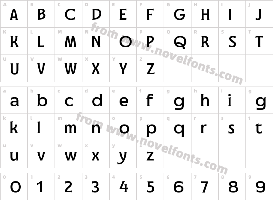 Havering MediumCharacter Map
