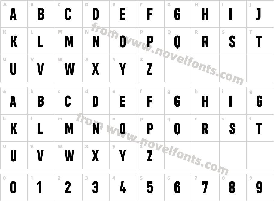Heading Smallcase W05 Extra BoldCharacter Map