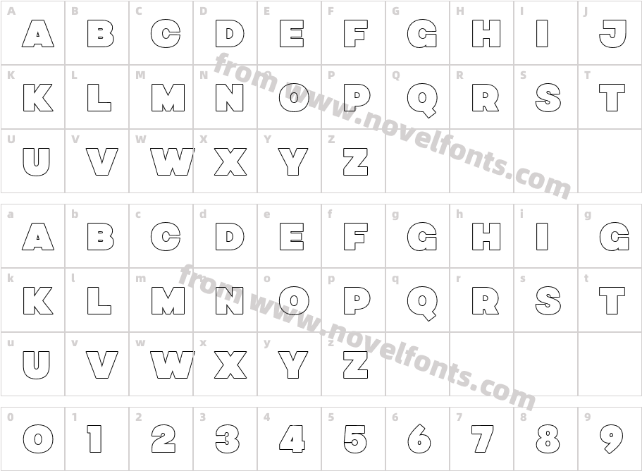 Headline OutlineCharacter Map