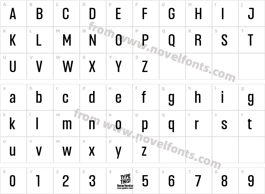 Headlines MediumCharacter Map