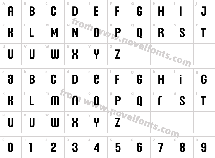 Headlines Uni C SemiboldCharacter Map