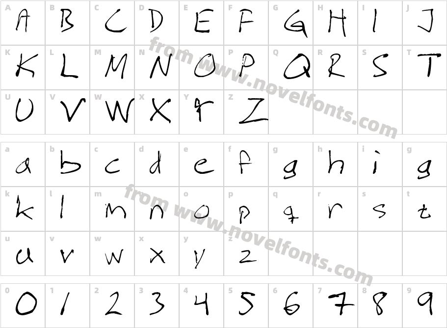 Magnus HandwritingCharacter Map