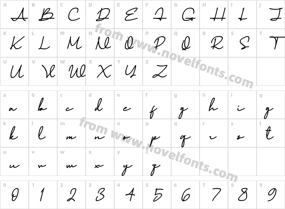 Healing Fairy Bold ItalicCharacter Map