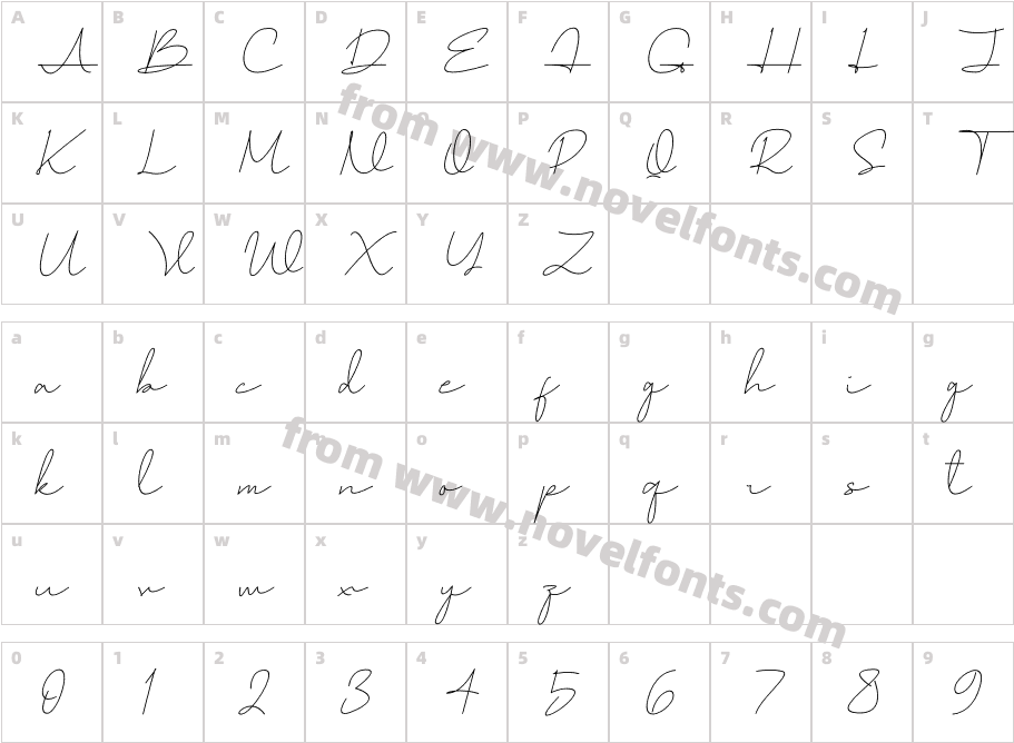 Healing Fairy Light ItalicCharacter Map