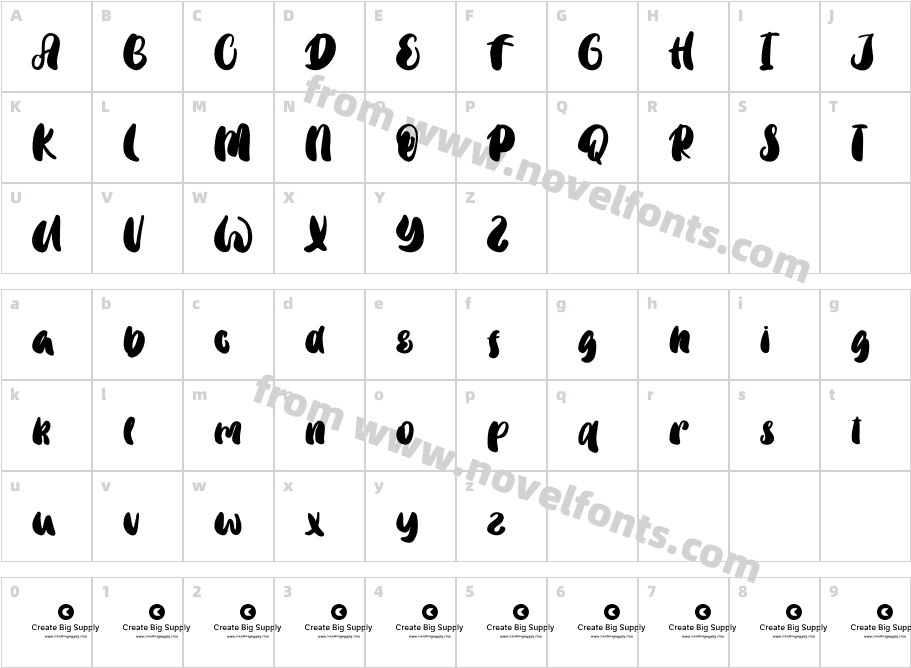 Healthy Glossy RegularCharacter Map