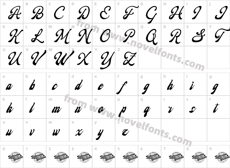 Heavenly Slices DEMO VERSIONCharacter Map