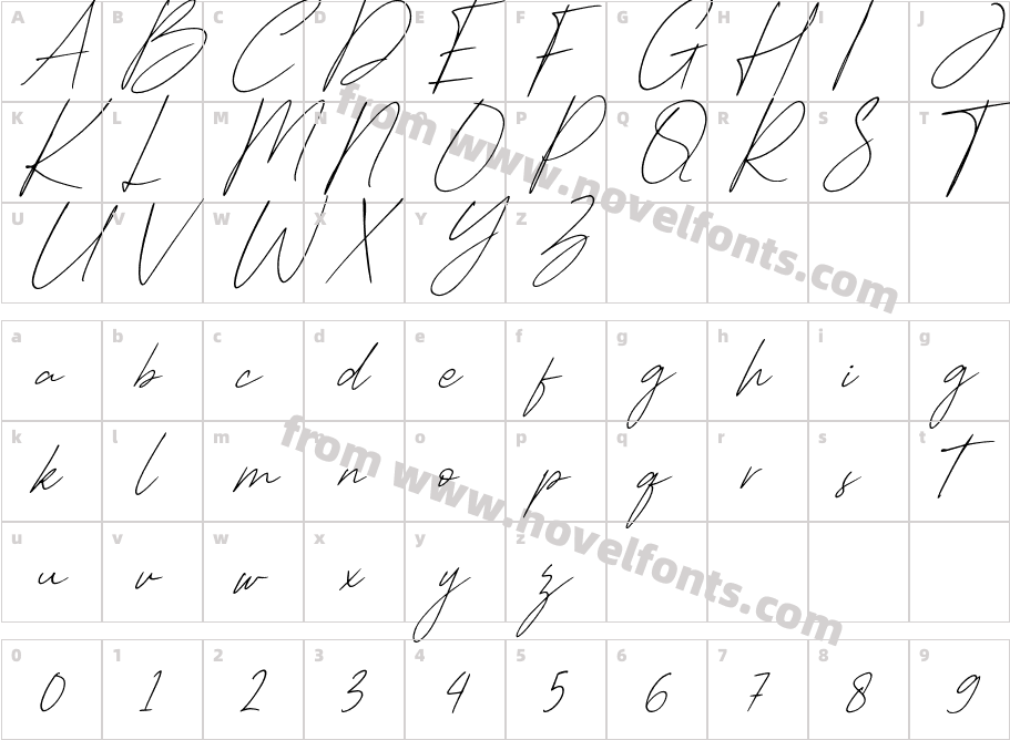 Heleny ItalicCharacter Map
