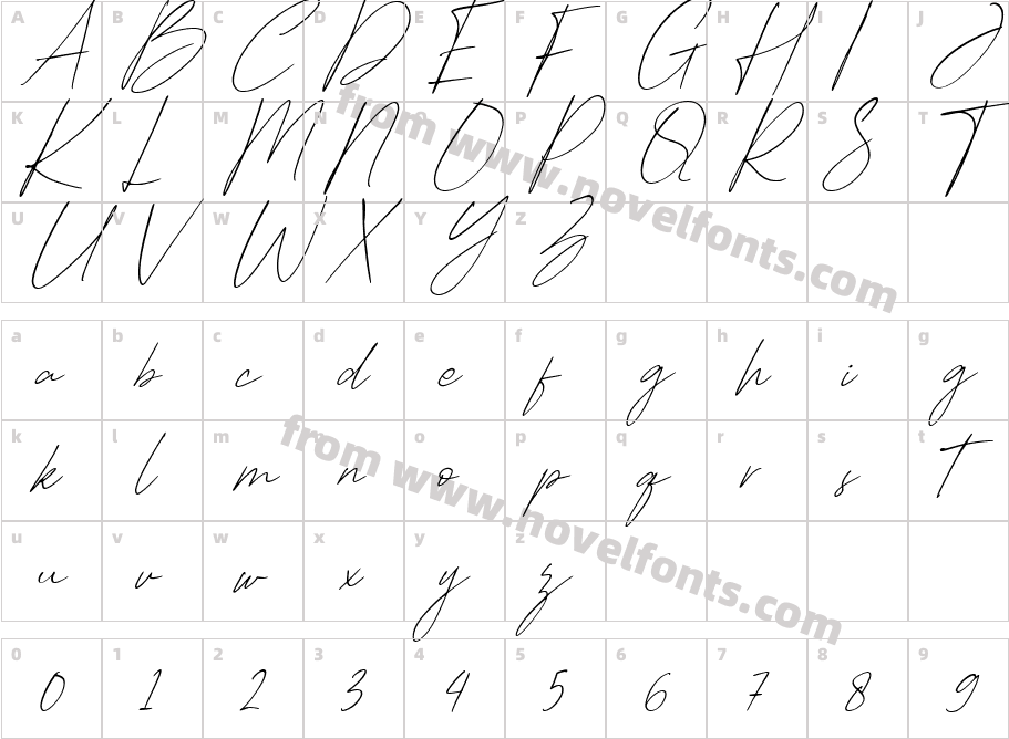 Heleny ItalicCharacter Map