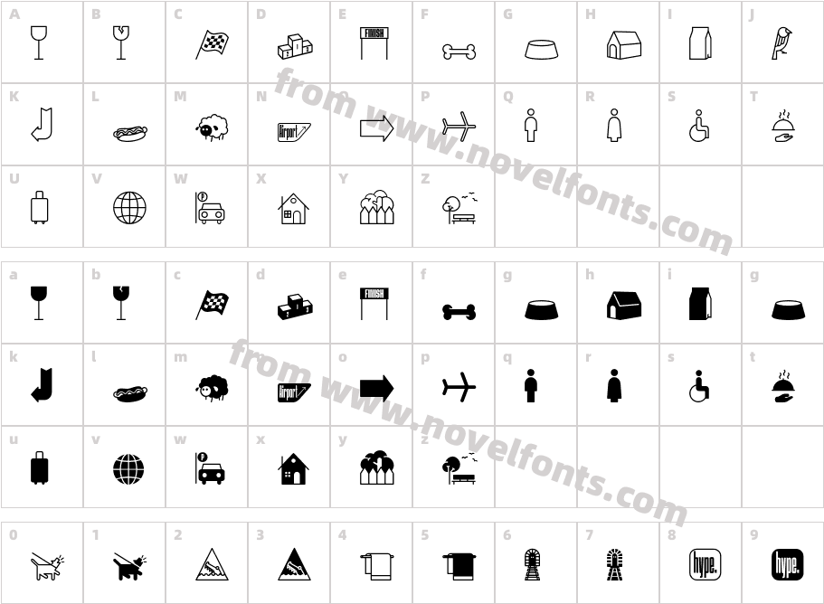 Heliuk Icon RegularCharacter Map