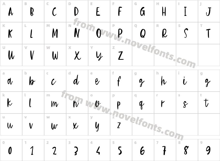 Hello Agnes RegularCharacter Map