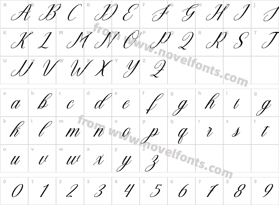 Hello Beloved ItalicCharacter Map