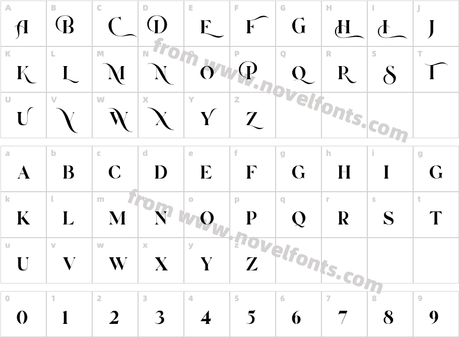 Hello Paris Serif BoldCharacter Map