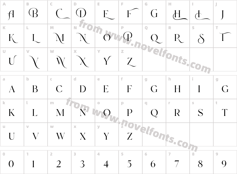 Hello Paris Serif RegularCharacter Map