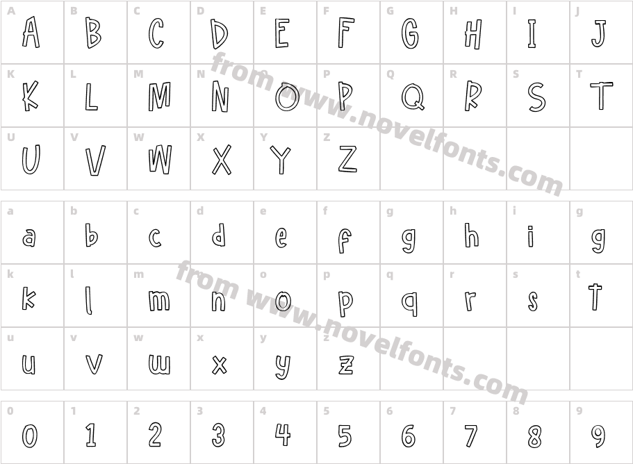 Hellofreeday OutlineCharacter Map