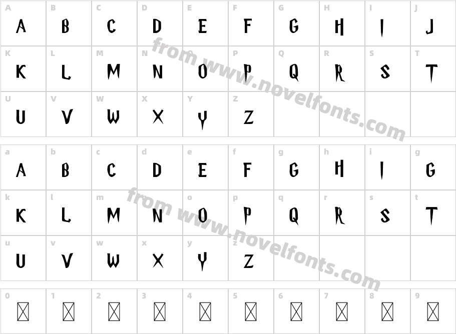 Hellowan RegularCharacter Map
