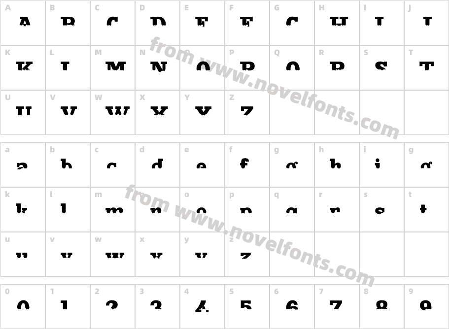 Main Strike Half FillCharacter Map