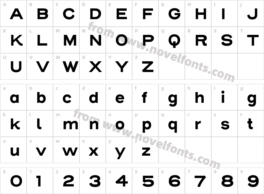Henderson Sans Basic BoldCharacter Map