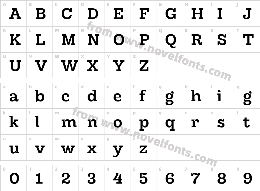 Hernandez Niu BoldCharacter Map
