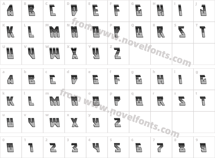 Major Force Chrome LeftalicCharacter Map