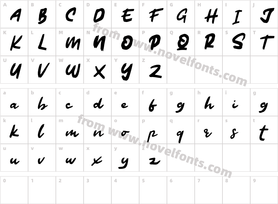 HilbernFREECharacter Map