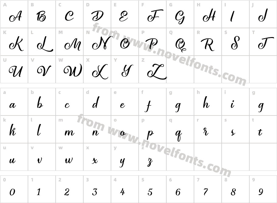 Himdath RegularCharacter Map
