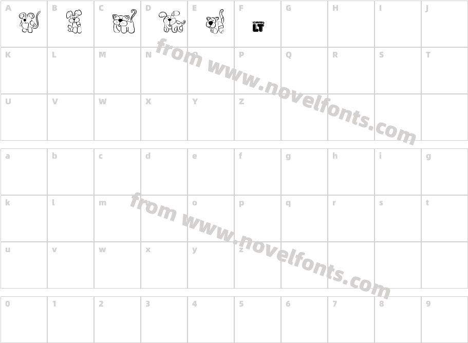 Make Your Own Pets LTCharacter Map