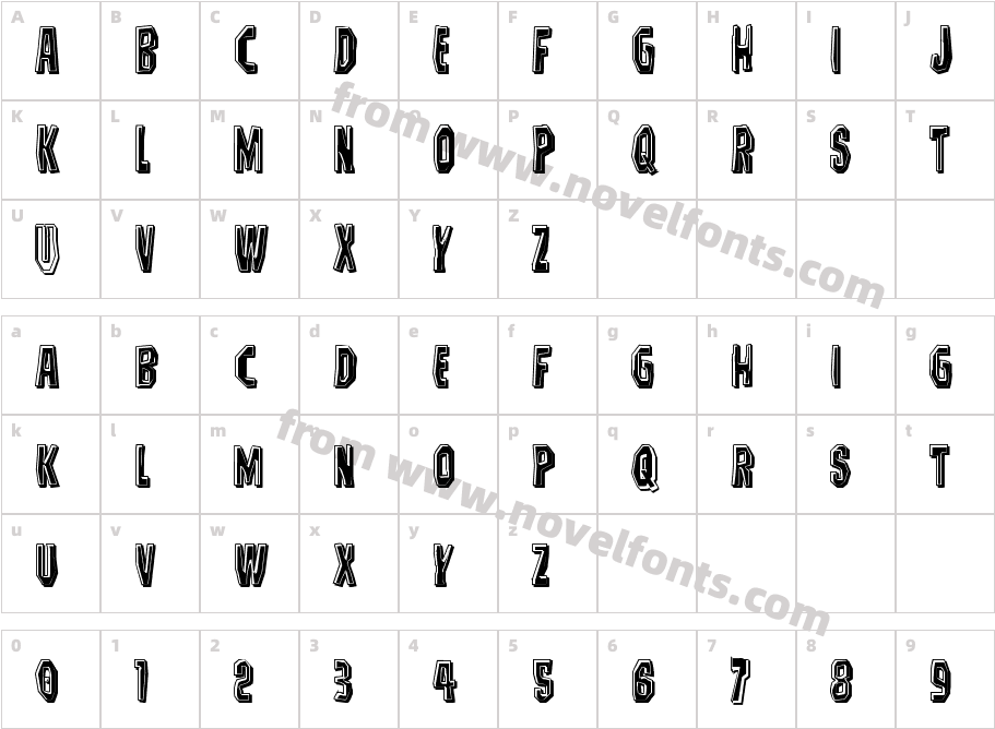 Hitchblock BevelCharacter Map