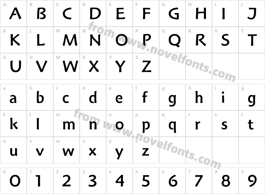Hoffmann RomanCharacter Map