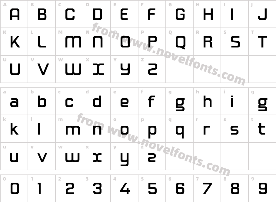 Hogira BoldCharacter Map