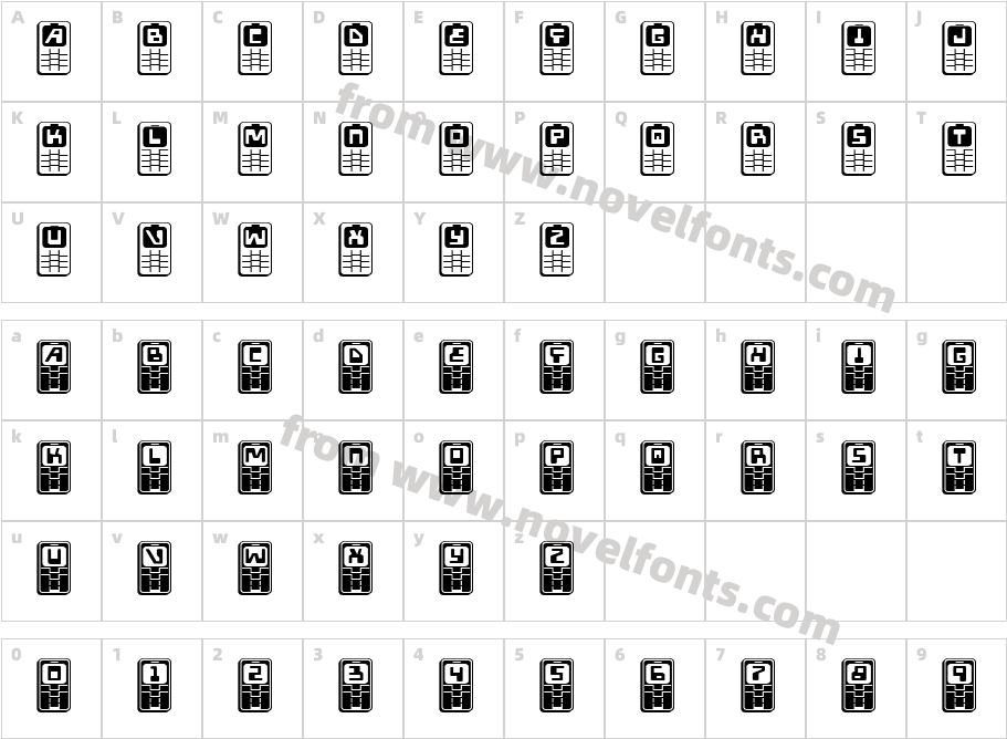 Hola Mota Bold ExpandedCharacter Map