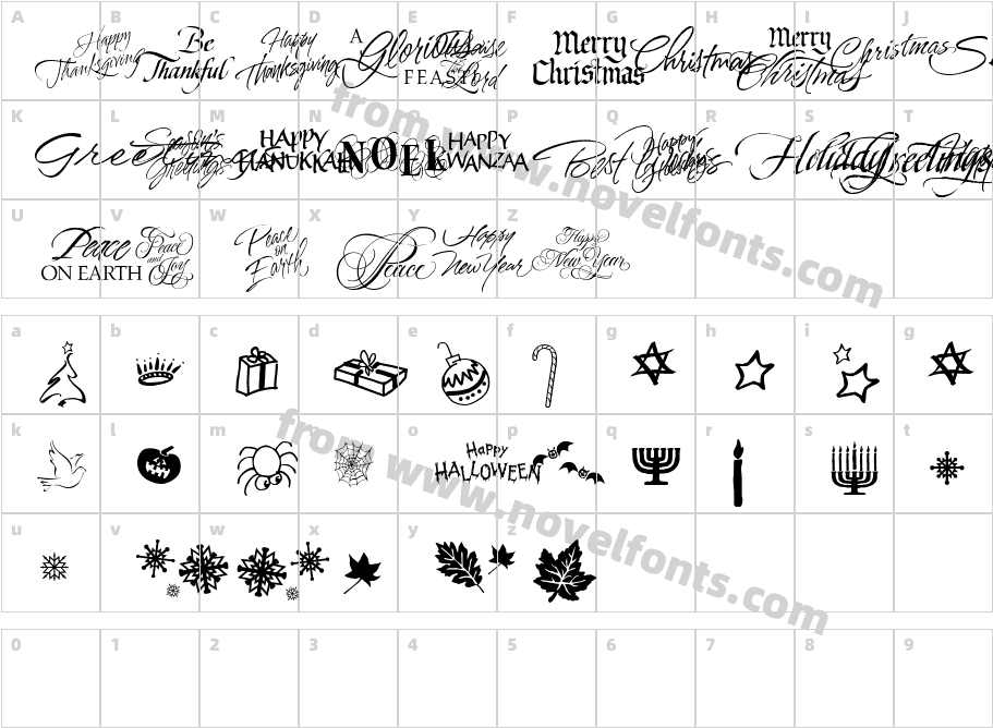 HolidayCharacter Map