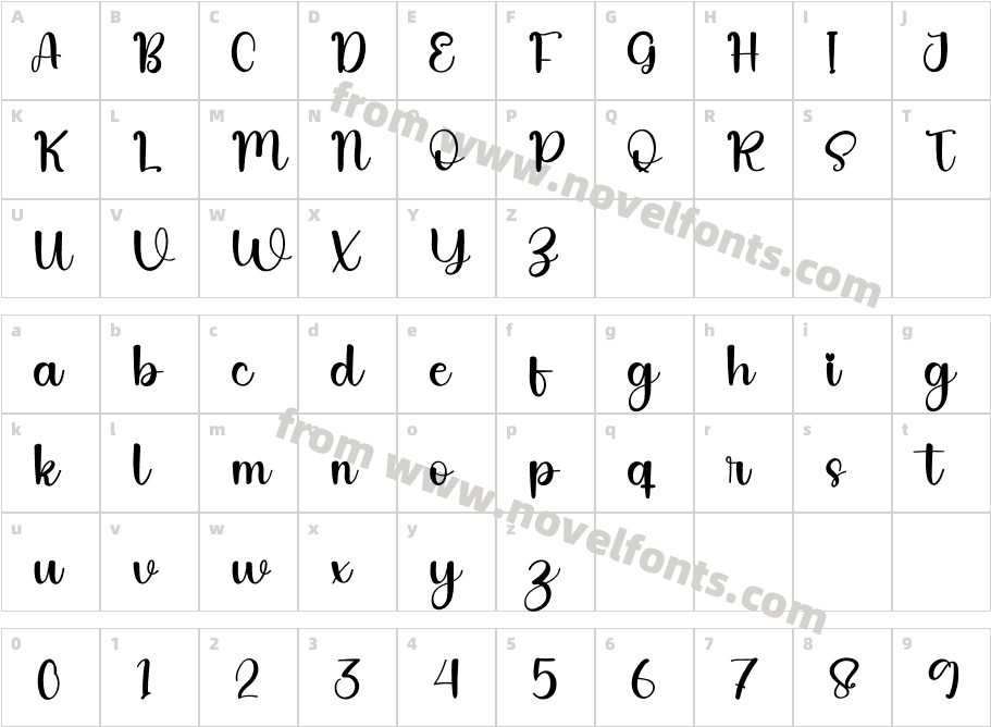 Homade RegularCharacter Map