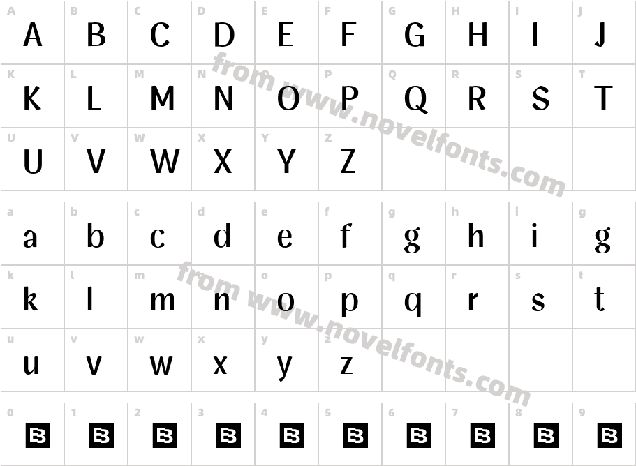 Homade Trial BoldCharacter Map