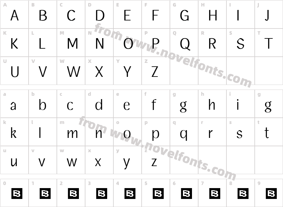 Homade Trial RegularCharacter Map