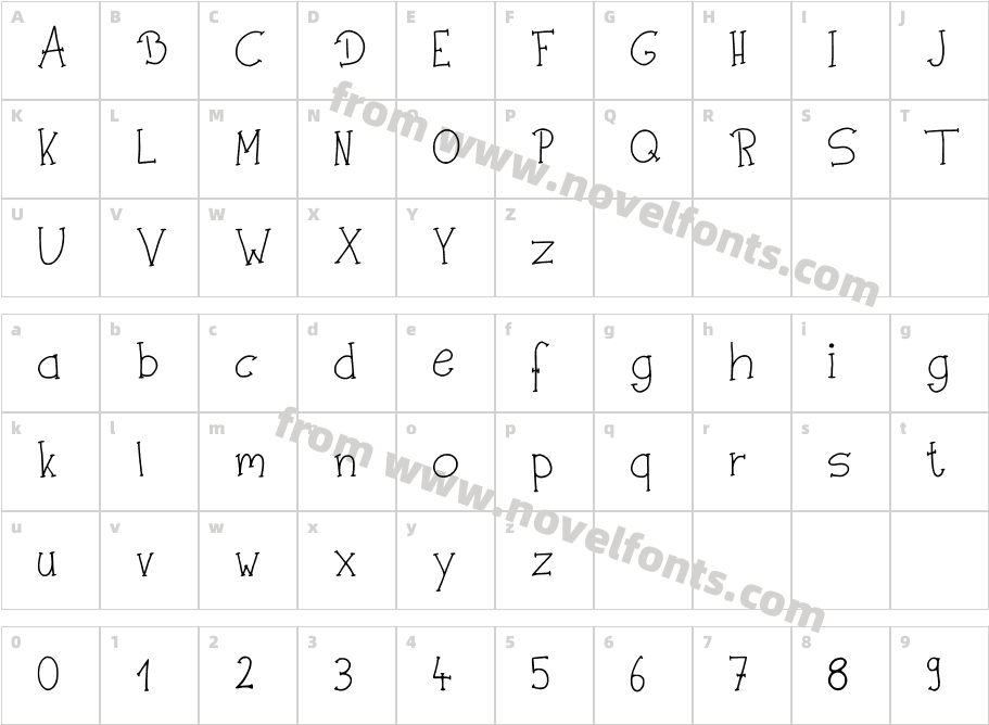 Homemade For Kids Numbe RegularCharacter Map