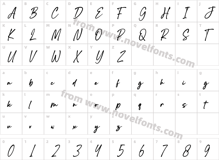 Homeyard RegularCharacter Map