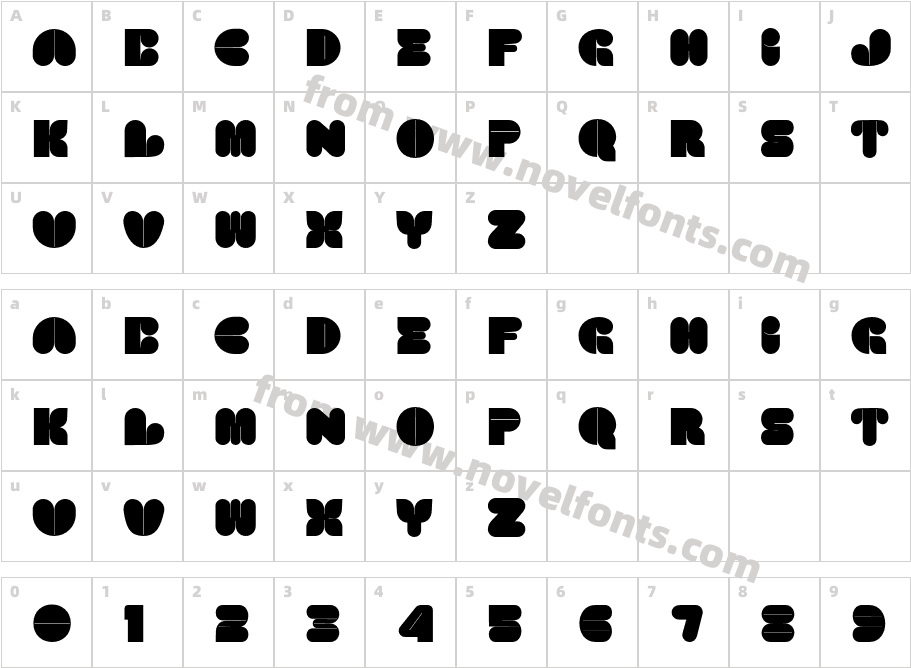 Hope Jasic RegularCharacter Map
